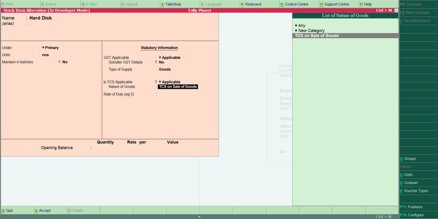 TCS in Tally ERP 9 Configuration A Step By Step Guide Tally